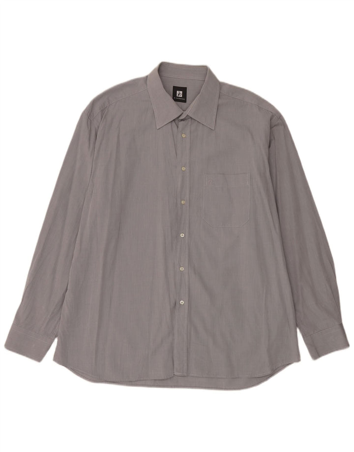 Roccobarocco Herrenhemd Größe 46 18 1/2 2XL Grau