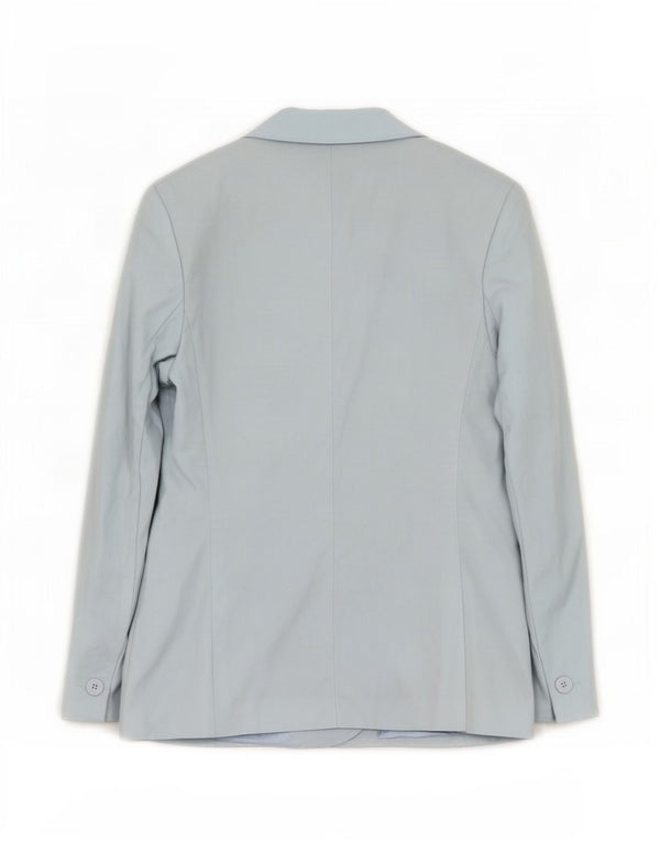 Marks & Spencer Damen 3-Knopf-Blazerjacke UK 12 Mittelblaue Viskose