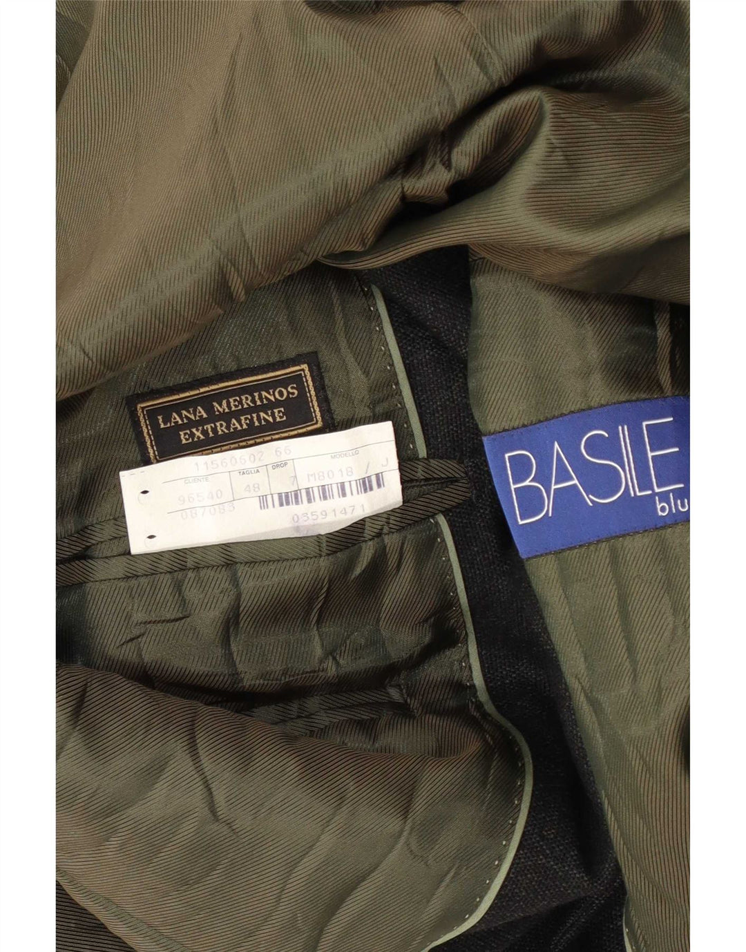 Basile Herren 3-Knopf-Blazerjacke IT 48 Mittelschwarze Merinowolle