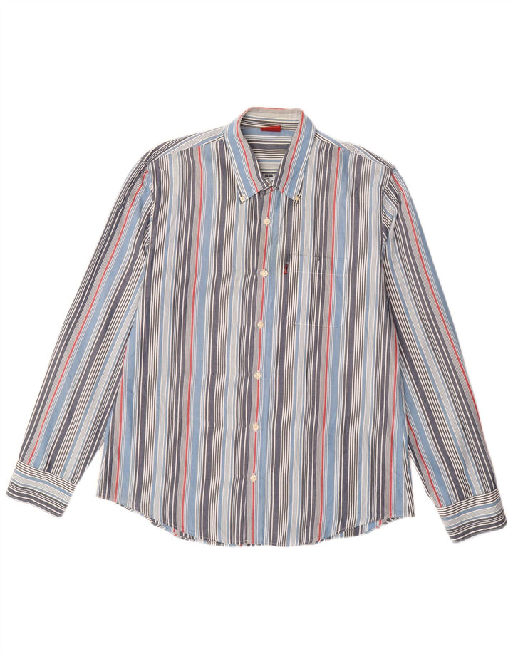 LEVI'S Herrenhemd XL blau gestreift aus Baumwolle