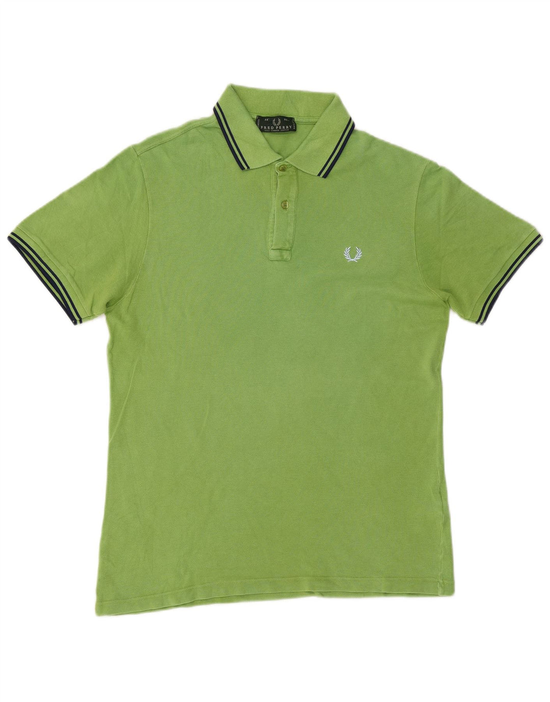 Fred Perry Herren-Poloshirt aus mittelgrüner Baumwolle