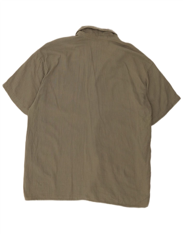 JACK & JONES Herren-Kurzarmhemd, groß, Khaki, Baumwolle