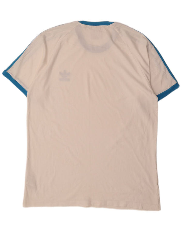 Adidas Herren T-Shirt Top Large Weiß Baumwolle