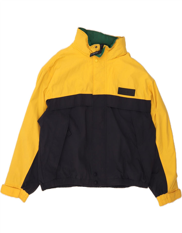 EDDIE BAUER Mens Rain Jacket UK 42 XL Navy Blue Colourblock Nylon Vintage Eddie Bauer and Second-Hand Eddie Bauer from Messina Hembry 