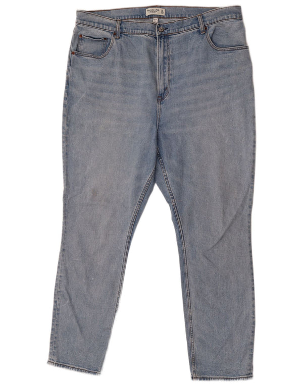 Abercrombie & Fitch Damen High Rise Straight Jeans US 20 3XL W35 L31 Blau