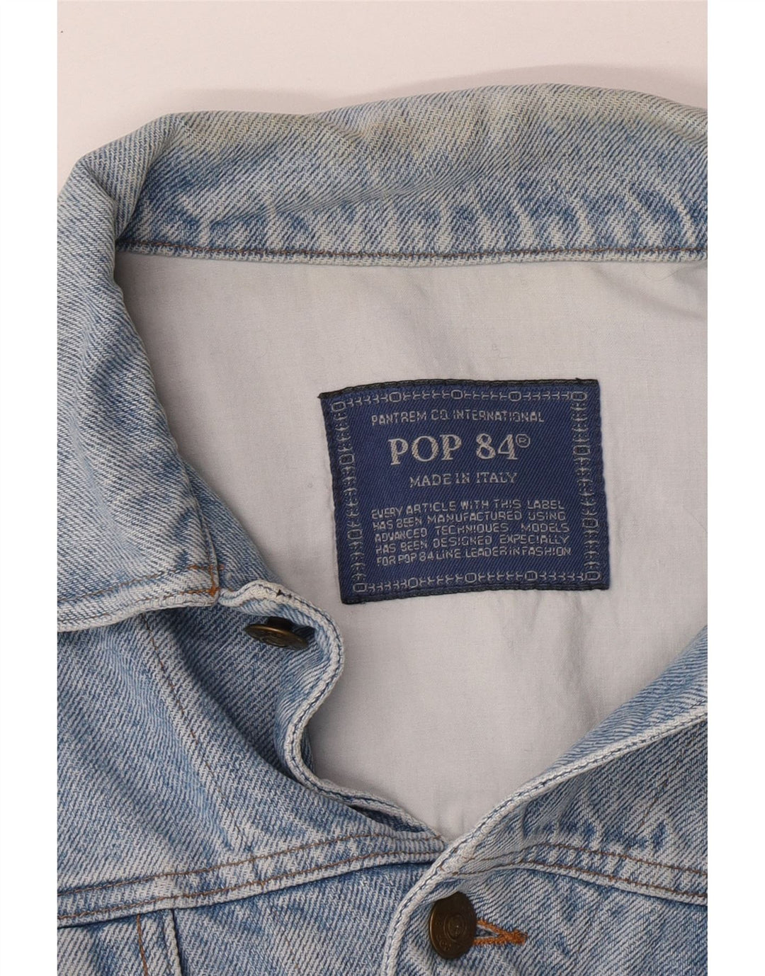 POP 84 Herren Jeansjacke UK 40 Large Blau