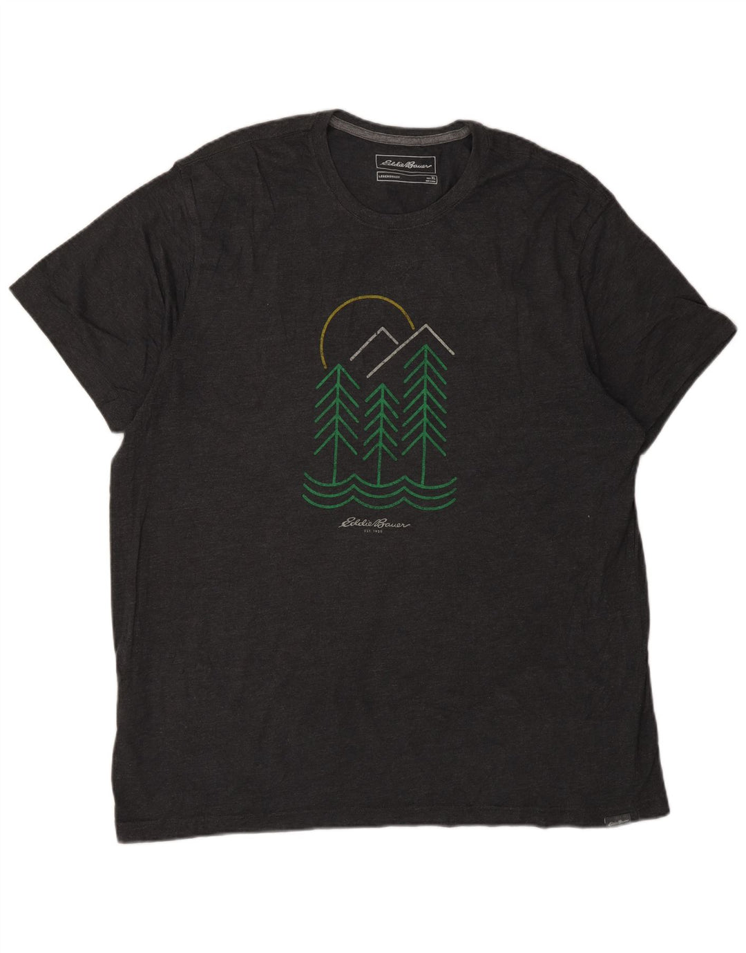 Eddie Bauer Herren Grafik T-Shirt Top XL Grau Baumwolle