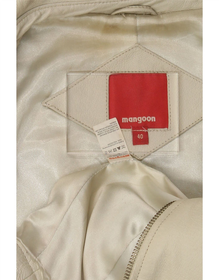 MANGOON Womens Leather Jacket EU 40 Medium Beige Leather Vintage Mangoon and Second-Hand Mangoon from Messina Hembry 