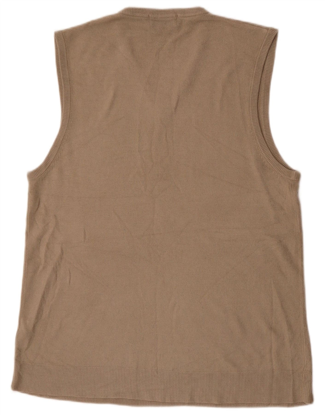 Marks & Spencer Herren Blue Harbor Vest Tank Top Large Beige Acryl