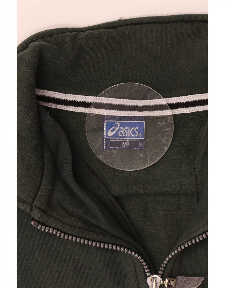 Asics Herren-Trainingsanzug-Oberteil, mittelbeigefarbene Baumwollblock-Jacke
