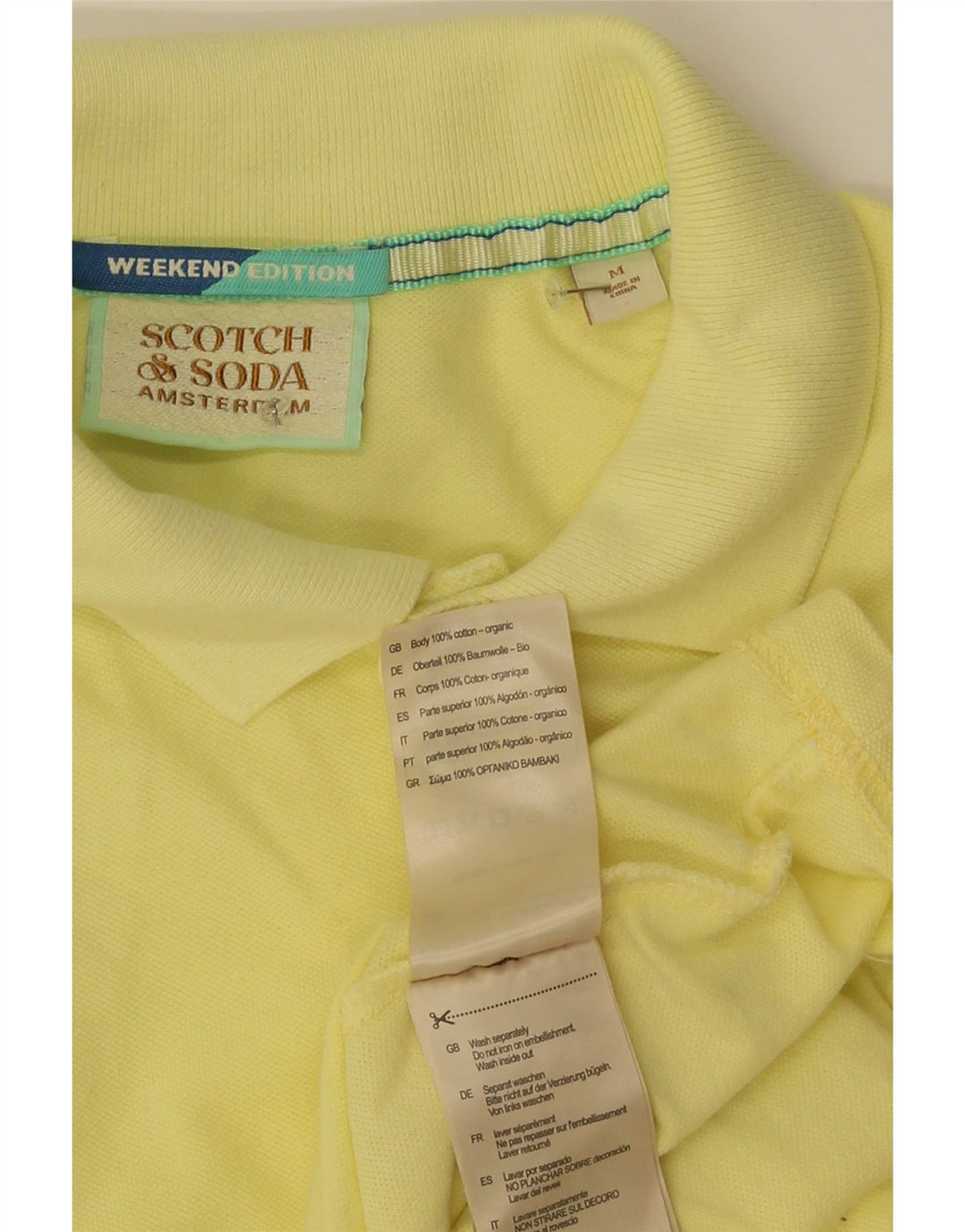 Scotch & Soda Herren-Poloshirt aus mittelgelber Baumwolle