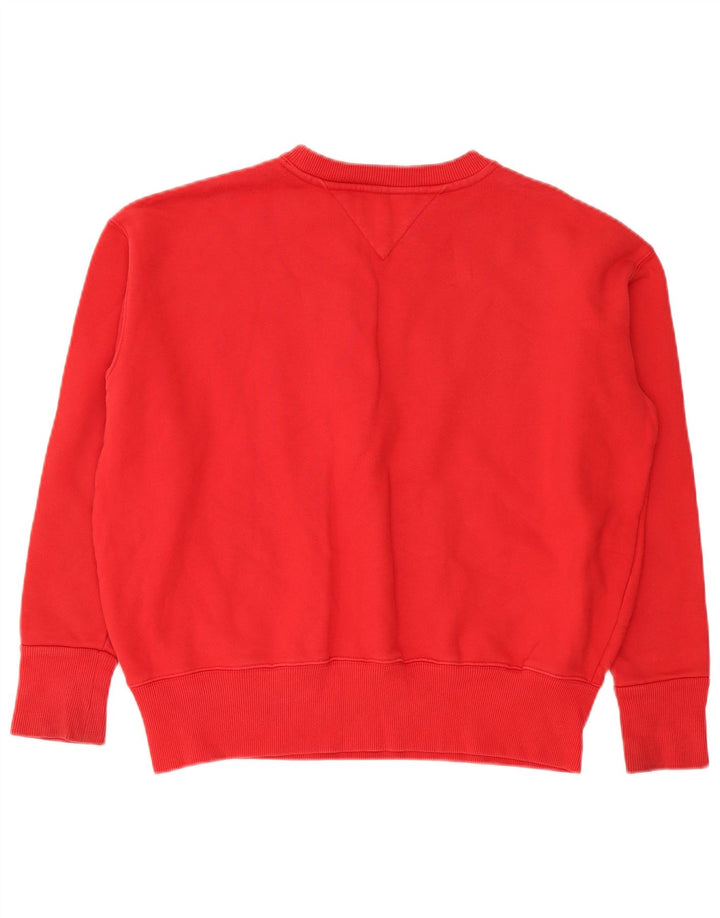 Tommy Hilfiger Damen-Sweatshirt mit Grafik, übergroß, Gr. 14, mittelrot