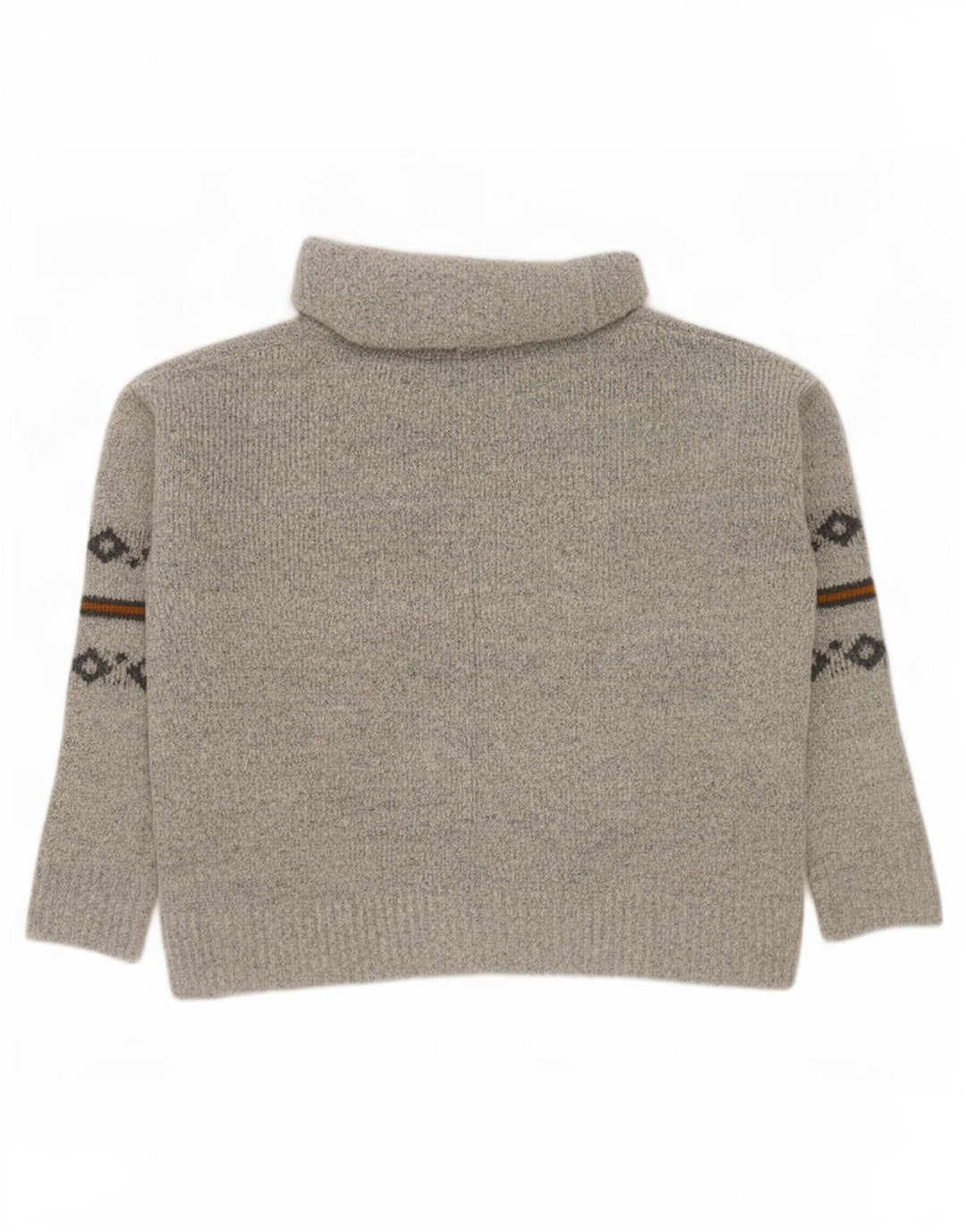Weird Fish Rollkragenpullover für Damen, UK 14, Größe L, Grau, Fair Isle