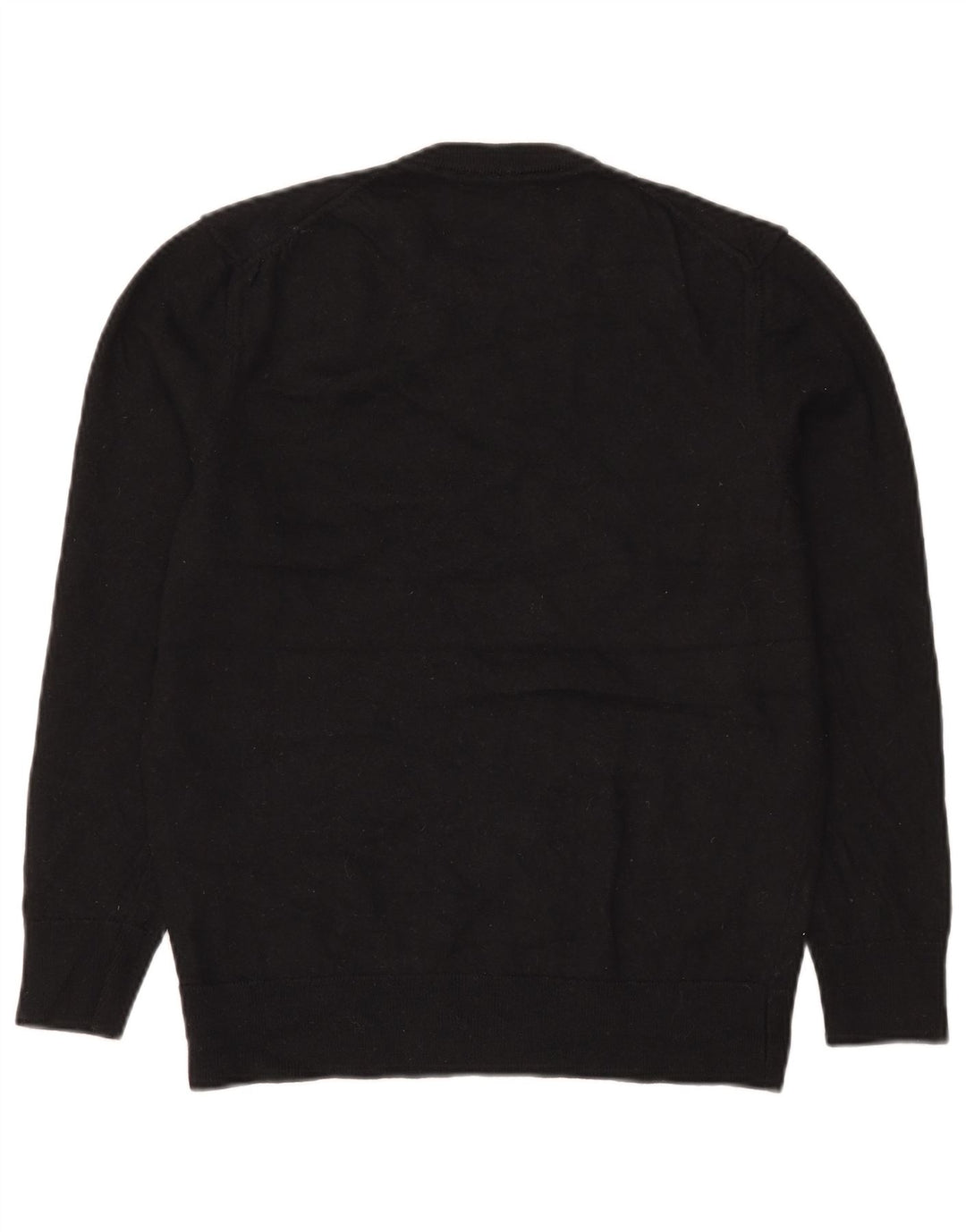 Zara Herren-Pullover mit Rundhalsausschnitt, mittlere schwarze Wolle
