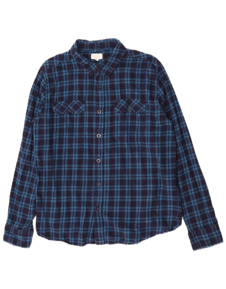 Mountain Warehouse Flanellhemd für Herren, groß, marineblau, kariert, Baumwolle