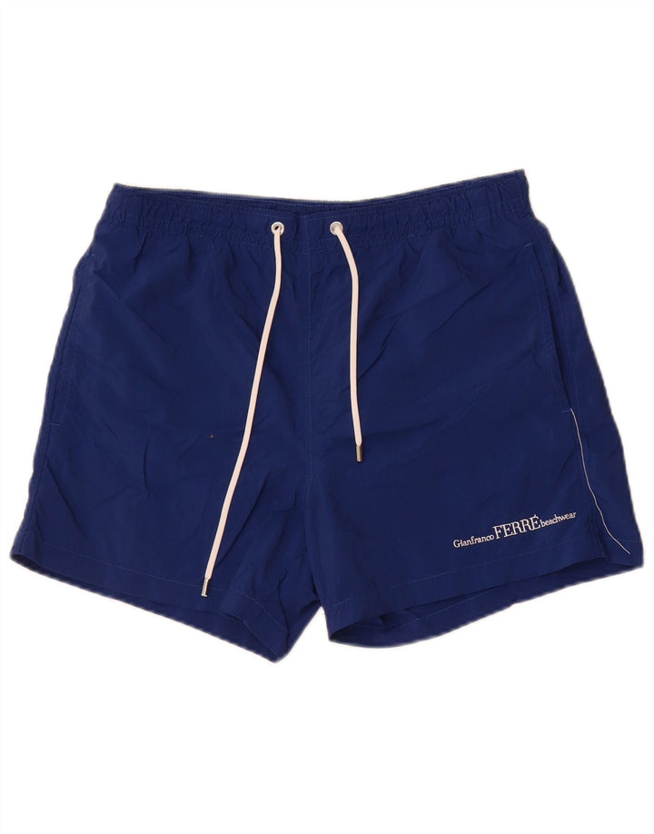 Gianfranco Ferre Herren Badeshorts IT 48 Mittelblaues Polyester