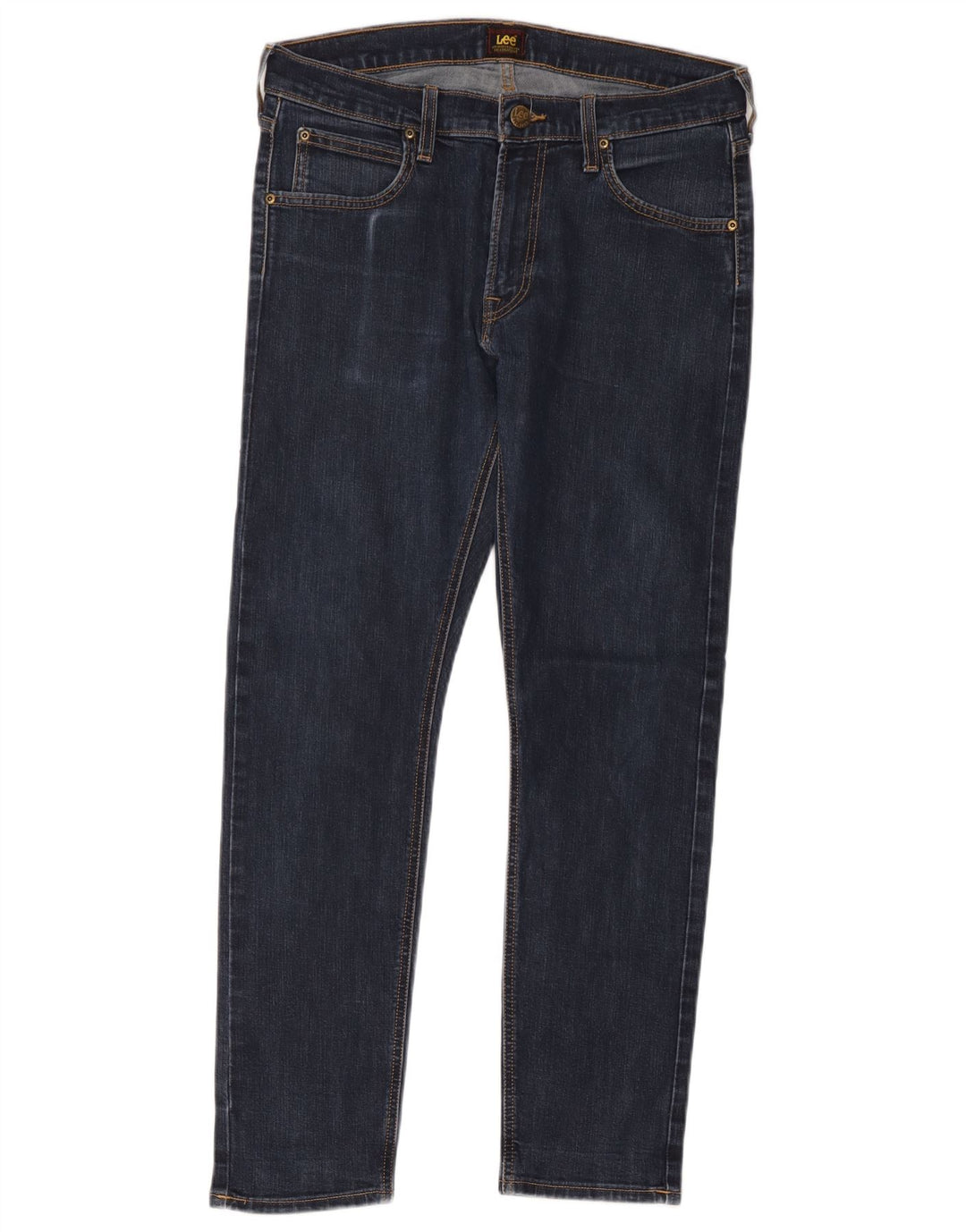 Lee Herren Luke Slim Jeans W32 L32 Marineblau Baumwolle