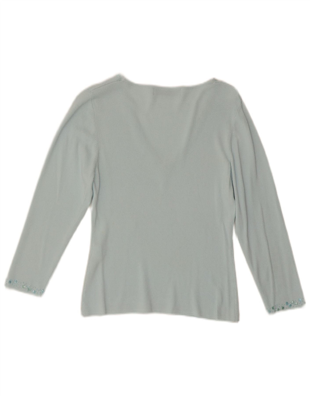 Zara Damen-Top, 3/4-Ärmel, groß, Türkis, Viskose