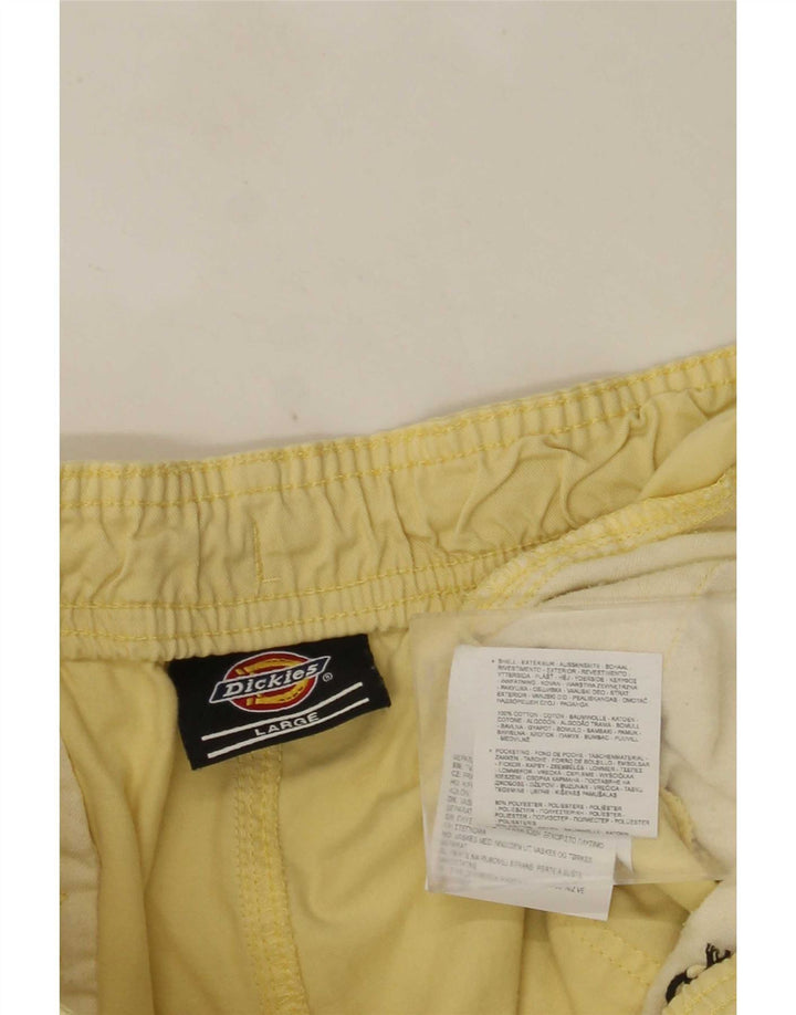Dickies Herren Cargo-Shorts, Größe L, W34, gelbe Baumwolle