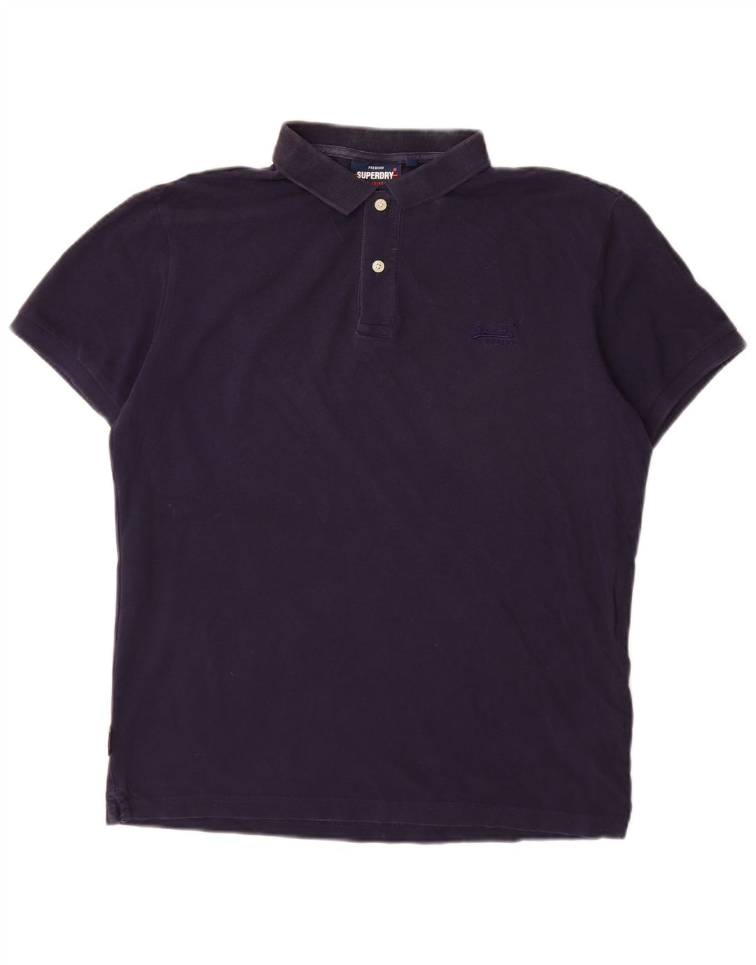 SUPERDRY Herren-Poloshirt, große marineblaue Baumwolle