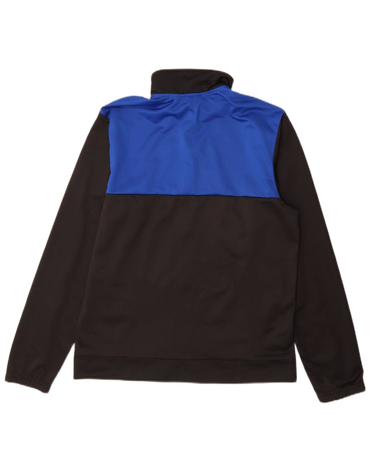 Adidas Herren-Trainingsanzugoberteil, UK-Größe 42/44, großes schwarzes Colourblock-Polyester