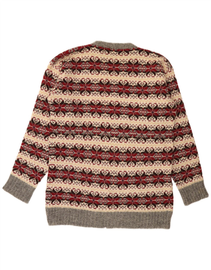 Vintage Herren-Pullover mit Rundhalsausschnitt, mittelgroß, mehrfarbig, klassisch