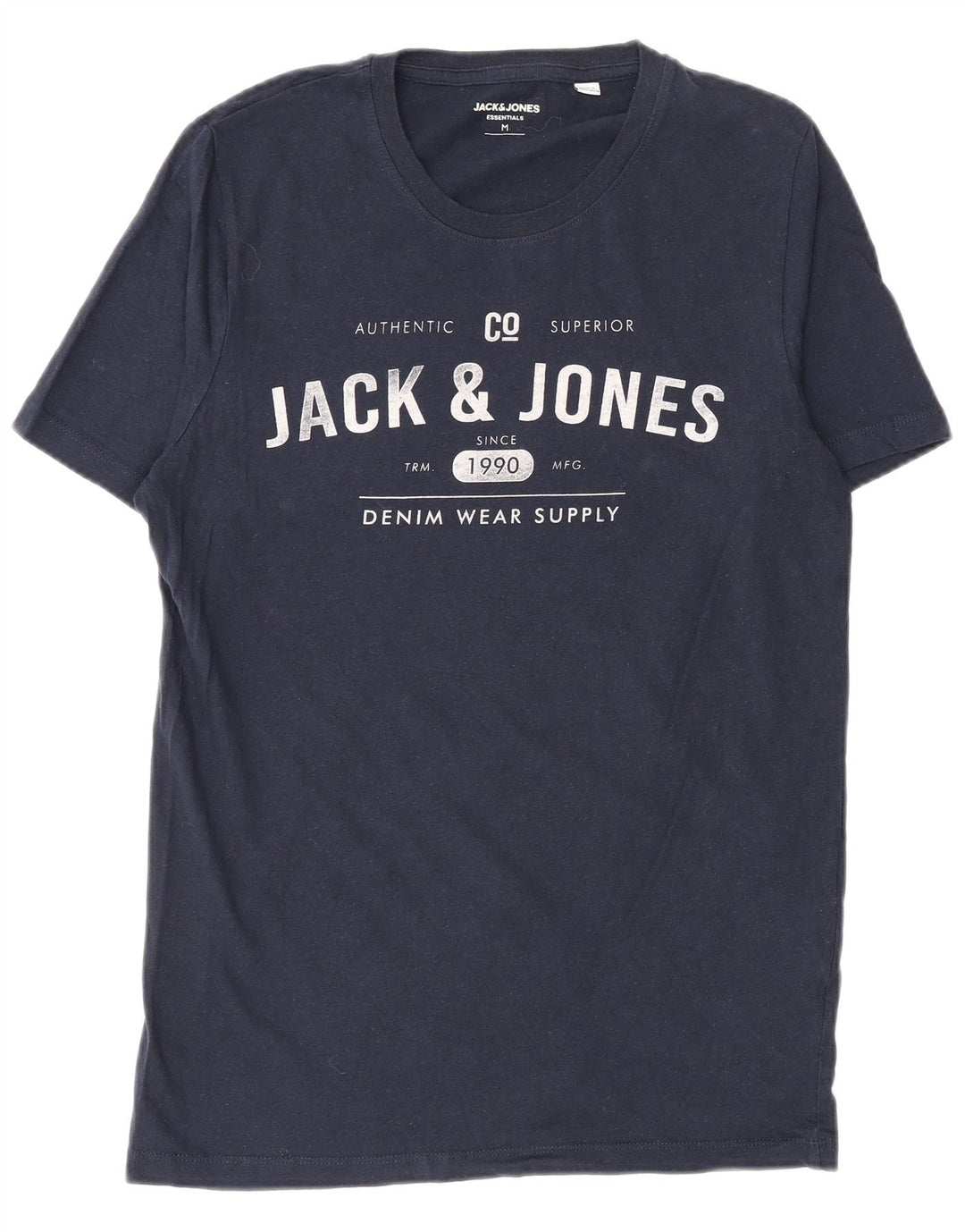 Jack & Jones Herren-T-Shirt mit Grafik, mittlere Marineblau-Baumwolle