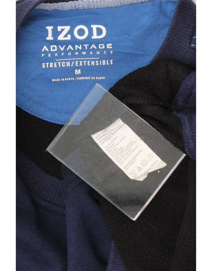 IZOD Mens Sweatshirt Jumper Medium Navy Blue Cotton Vintage Izod and Second-Hand Izod from Messina Hembry 