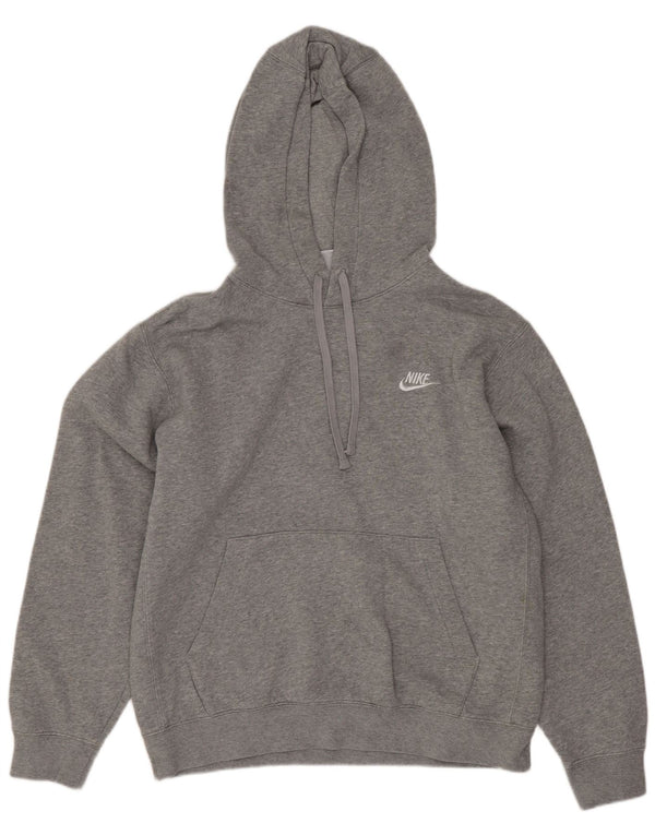 Nike Herren-Kapuzenpullover mit lockerer Passform, klein, grau gefleckte Baumwolle