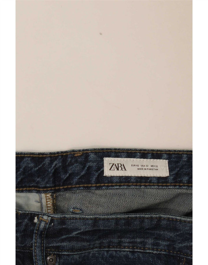 Zara Herren Tapered Jeans EU 42 Large W32 L28 Blau