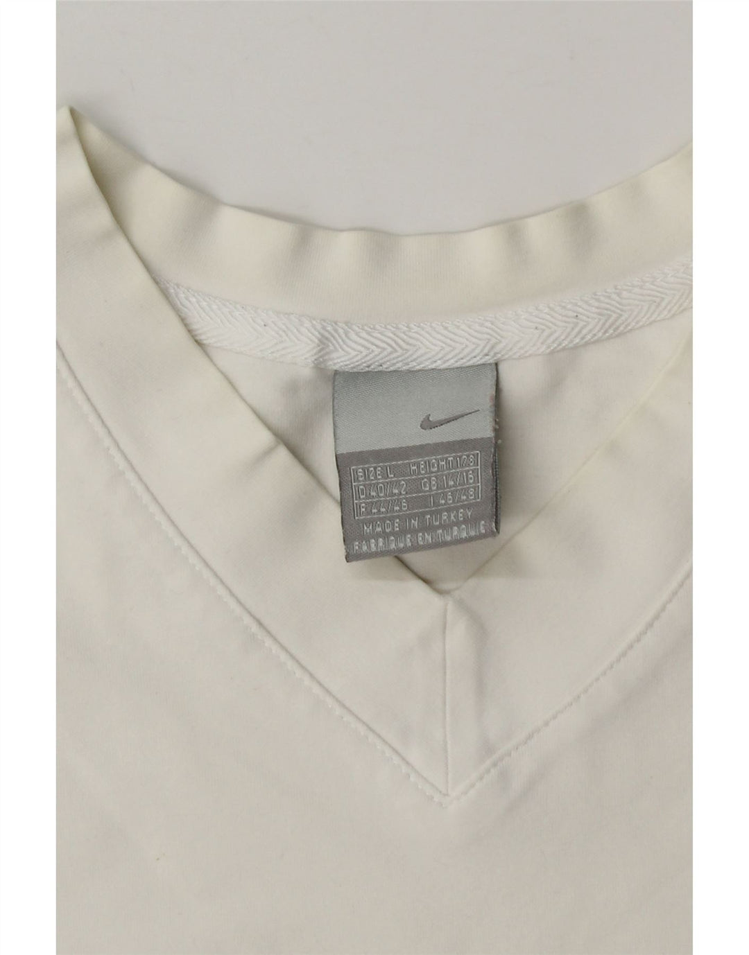 Nike Damen Top 3/4 Ärmel UK 14/16 Large Weiß