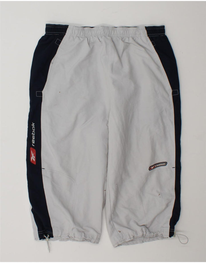 Reebok Herren Bermuda Sport Shorts Mittelgraues Colourblock-Polyester