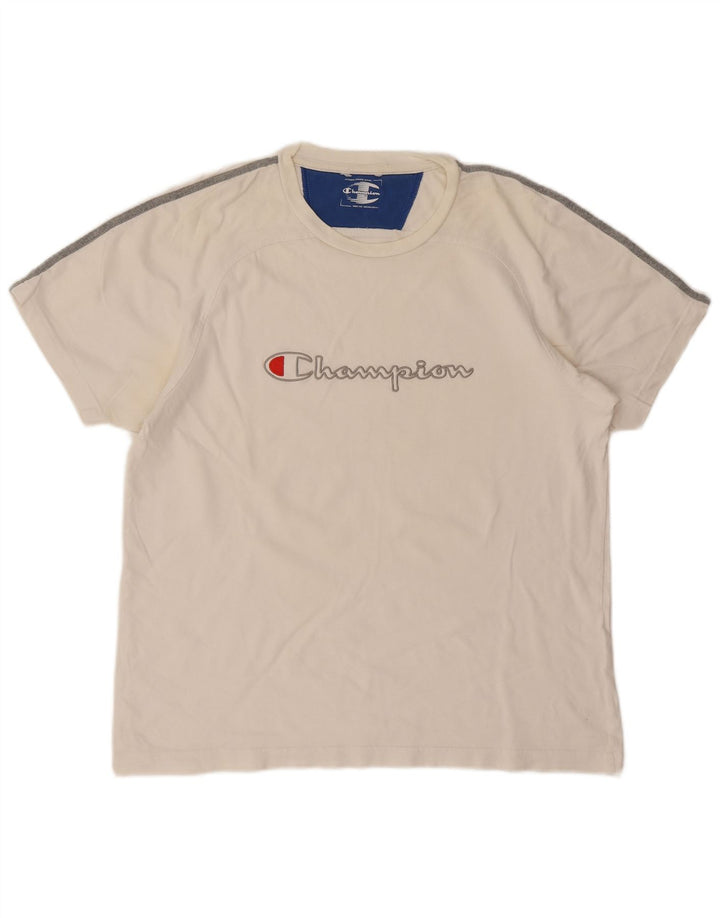 CHAMPION Herren-T-Shirt mit Grafik, Mittelweiß