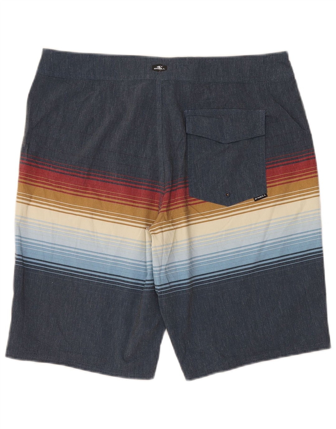 O'NEILL Herren-Badeshorts, mittelgroß, marineblau, gestreift, Polyester