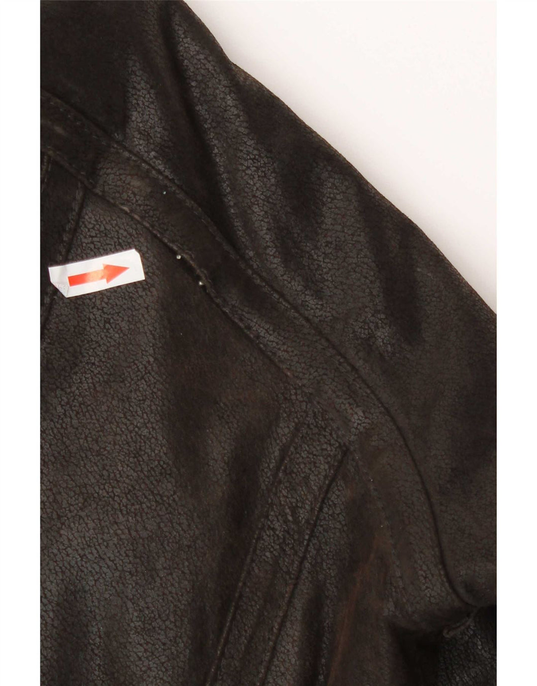 Vintage Herren Sherpa Lederjacke UK 38 Mittelbraun Farbblock