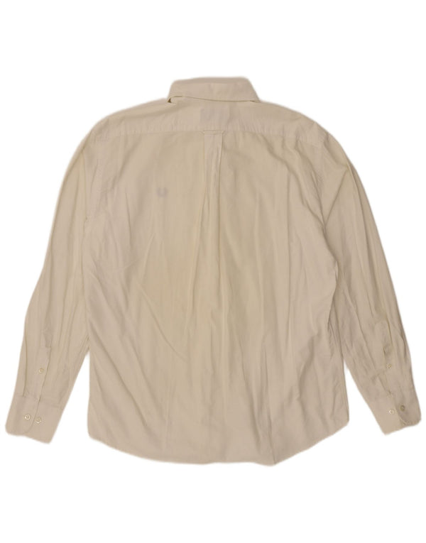 Fred Perry Herrenhemd 2XL aus weißer Baumwolle
