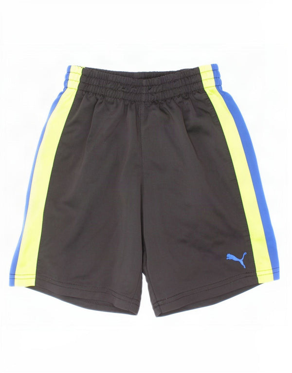 Puma Jungen Sportshorts 4–5 Jahre, schwarzes Colourblock-Polyester