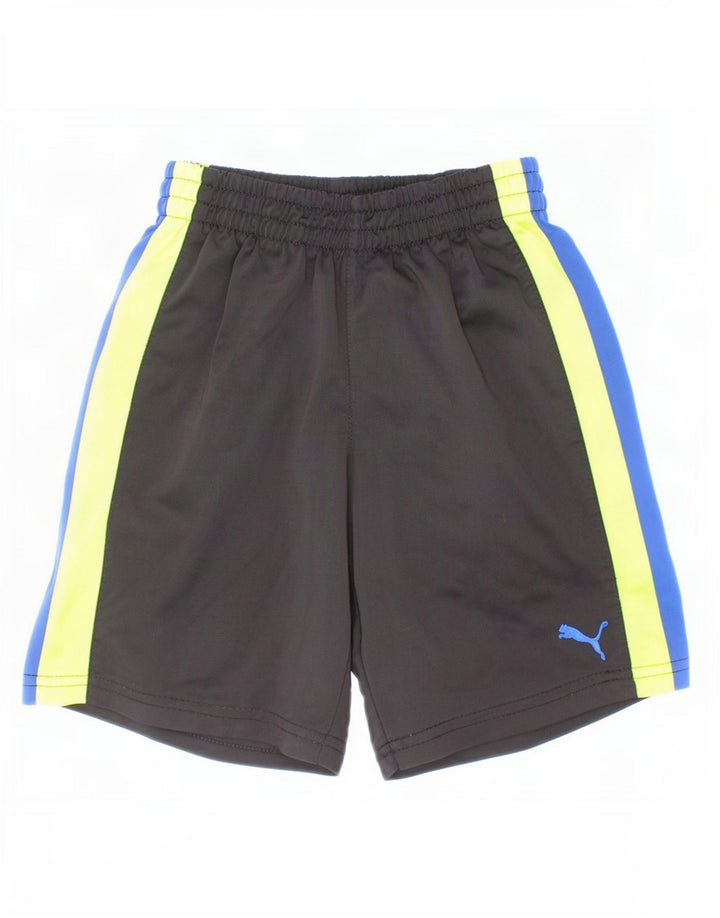 Puma Jungen Sportshorts 4–5 Jahre, schwarzes Colourblock-Polyester
