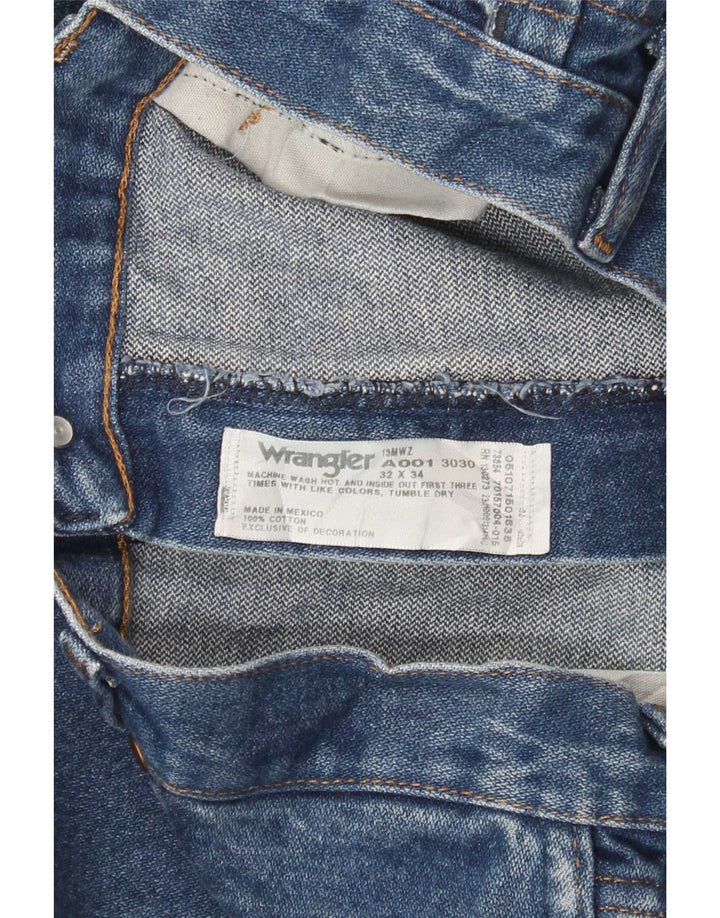 Wrangler Herren Straight Jeans W32 L34 Blaue Baumwolle