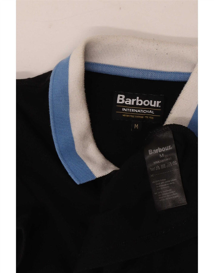 Barbour Herren Rugby-Poloshirt, mittelschwarze Baumwolle