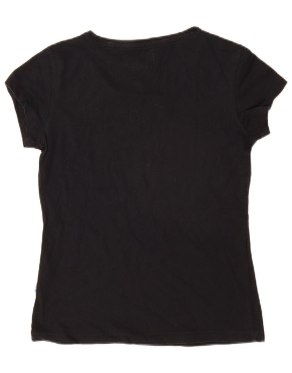 Adidas Damen Graphic T-Shirt Top UK 8 Small Schwarz