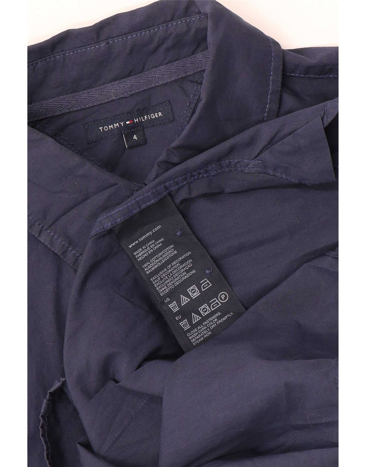 Tommy Hilfiger Damenhemd US 4 Small Marineblau Baumwolle