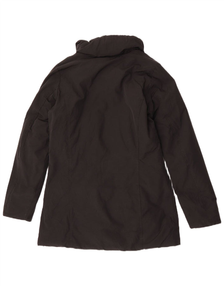 Woolrich Damen Wattierter Mantel UK 10 Small Schwarz Baumwolle