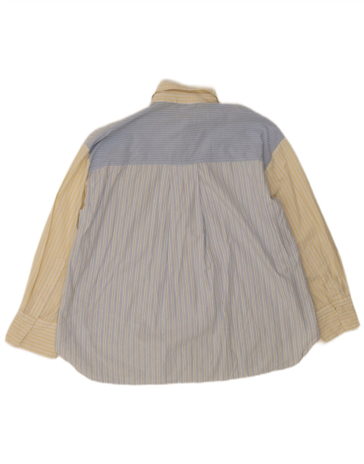 Zara Damen-Oversize-Hemd, UK 10, klein, blau gestreift, Baumwolle
