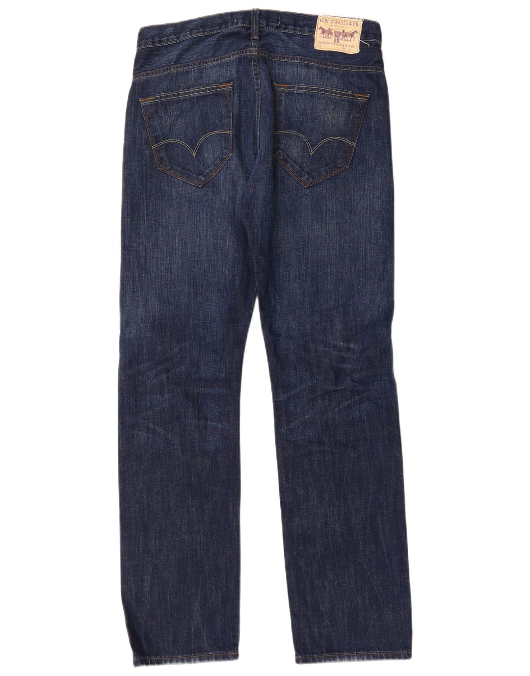 Levi's Herren 504 Straight Jeans W33 L32 Blaue Baumwolle