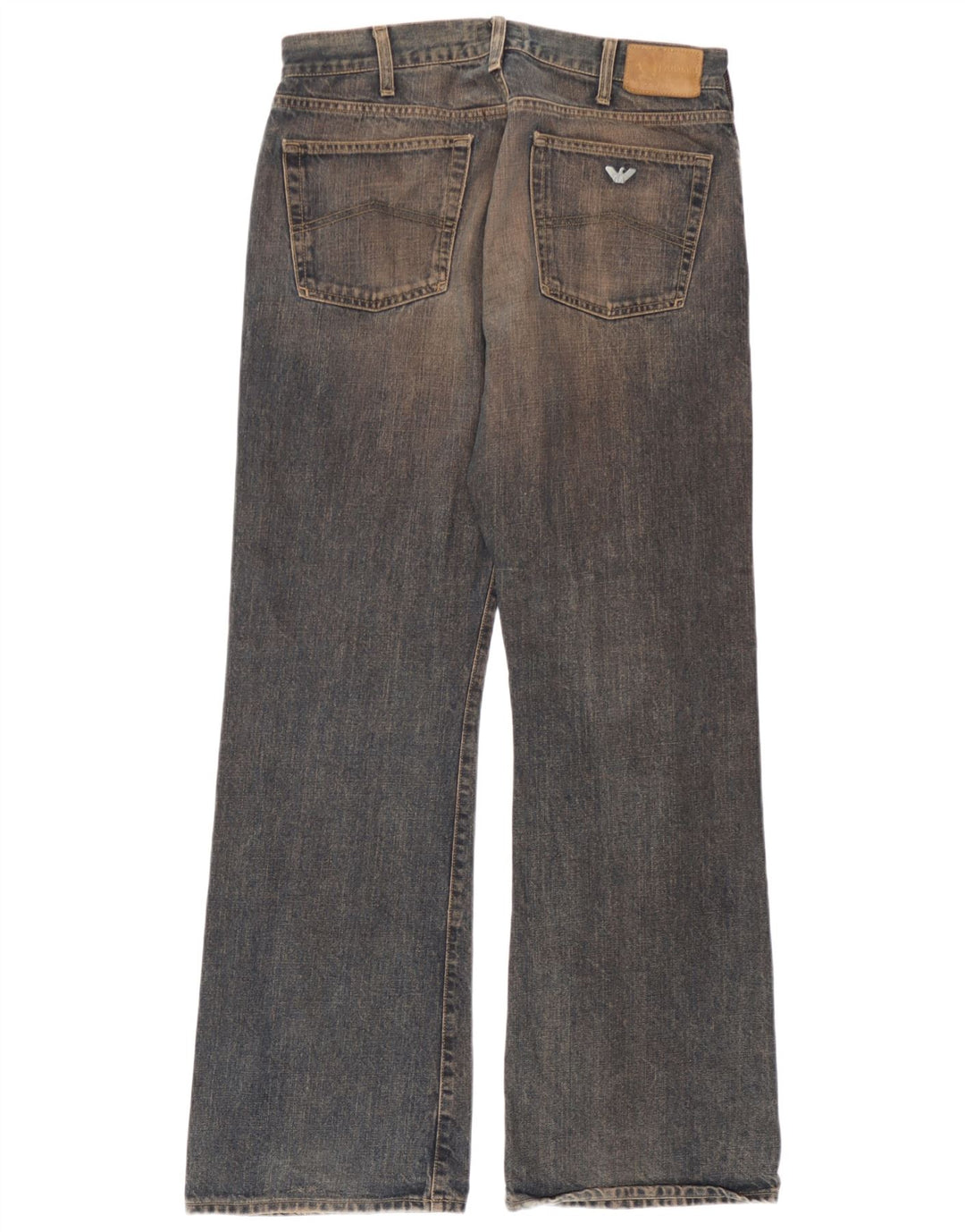 Armani Damen Bootcut-Jeans W34 L32 Marineblaue Baumwolle