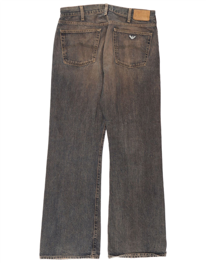 Armani Damen Bootcut-Jeans W34 L32 Marineblaue Baumwolle