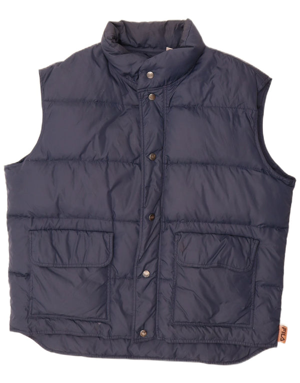 Fila Herren Wattierte Weste IT 56 XL Marineblau Polyamid