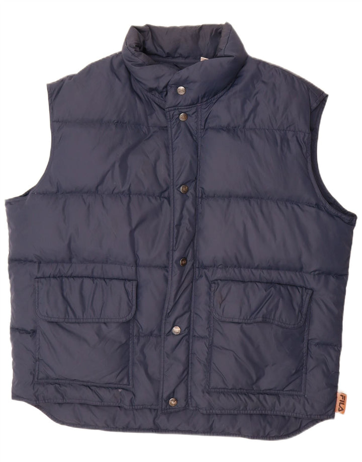 Fila Herren Wattierte Weste IT 56 XL Marineblau Polyamid