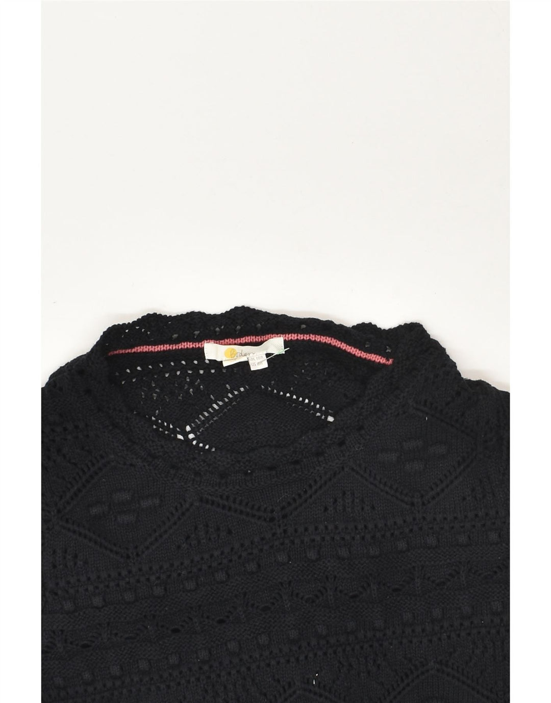BODEN Womens Short Sleeves Jumper Dress UK 10 Small  Black Cotton | Vintage Boden | Thrift | Second-Hand Boden | Used Clothing | Messina Hembry 